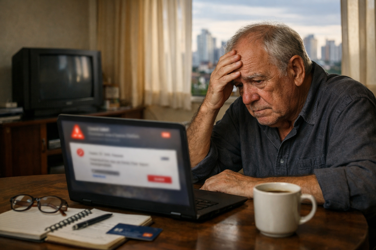 Estudo aponta que idosos em São Paulo se sentem mais expostos a golpes virtuais
