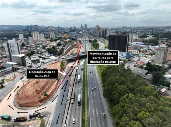 Acesso 26B na Castello Branco é adiado e segue sem previsão de abertura