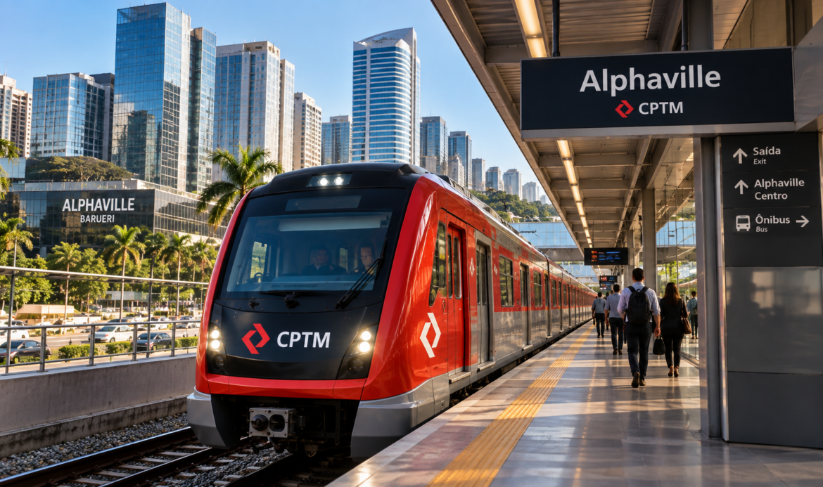 Linha 24 da CPTM prevê 3 estações em Barueri e Alphaville